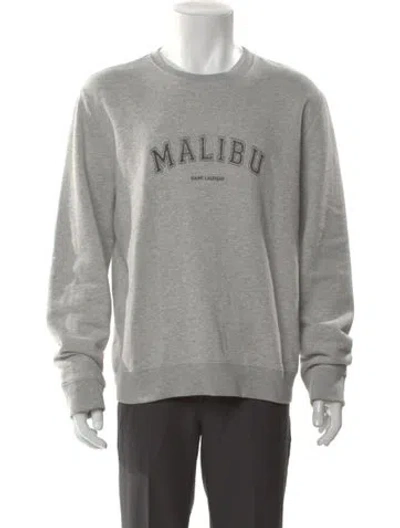 Pre-owned Saint Laurent 2019 Graphic Print Sweatshirt In Gray