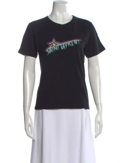 Pre-owned Saint Laurent 2019 Graphic Print T-shirt In Black