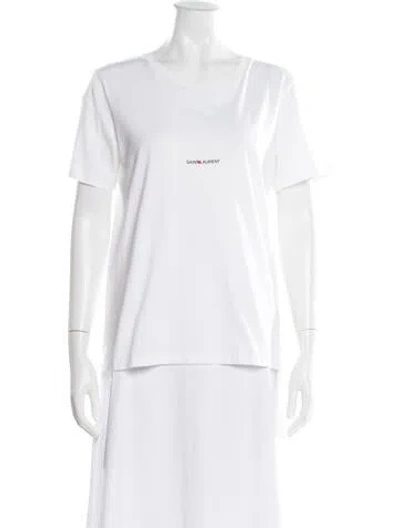 Pre-owned Saint Laurent 2019 Graphic Print T-shirt In White