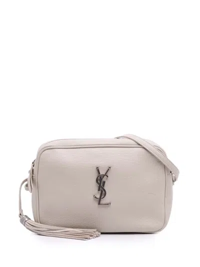 Pre-owned Saint Laurent 2019 Leather Lou Camera Bag Crossbody Bag In White