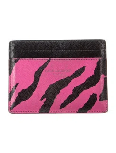Pre-owned Saint Laurent 2019 Leather Wallet In Pink