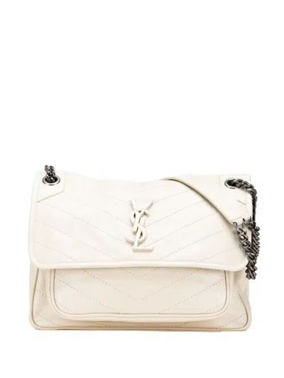 Pre-owned Saint Laurent 2019 Medium Crinkled Calfskin Niki Bag Shoulder Bag