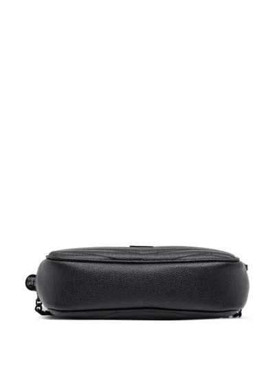 Pre-owned Saint Laurent 2019 Mini Grain De Poudre Monogram Monochrome Lou Camera Bag Crossbody Bag In Black