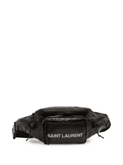Pre-owned Saint Laurent 2019 Nylon Nuxx Belt Bag In Black