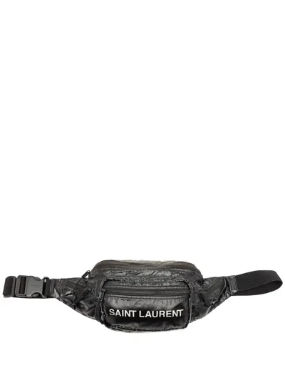 Pre-owned Saint Laurent 2019 Nylon Nuxx Belt Bag In Black