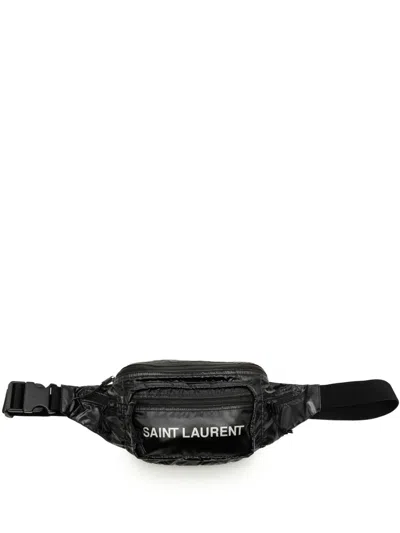 Pre-owned Saint Laurent 2019 Nylon Nuxx Belt Bag In Black