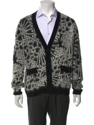 Pre-owned Saint Laurent 2019 Patterned Cardigan In Black