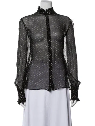 Pre-owned Saint Laurent 2019 Silk Blouse In Blue
