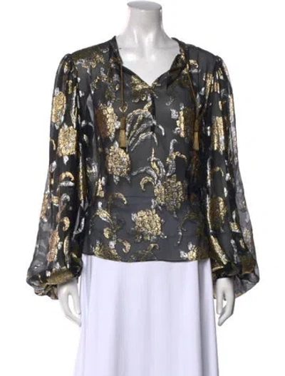 Pre-owned Saint Laurent 2019 Silk Blouse In Multi