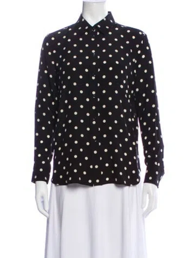 Pre-owned Saint Laurent 2019 Silk Top W/ Tags In Black