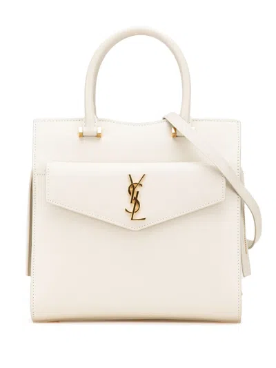Pre-owned Saint Laurent 2019 Small Leather Monogram Uptown Satchel