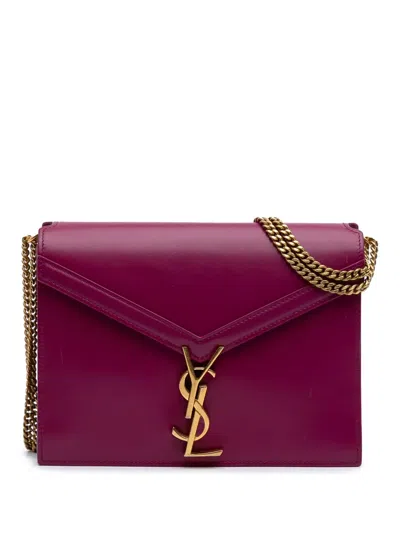 Pre-owned Saint Laurent 2019 Smooth Calfskin Monogram Cassandra Clasp Bag Shoulder Bag