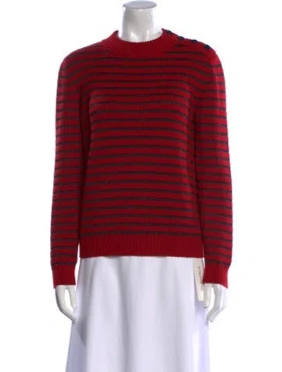 Pre-owned Saint Laurent 2019 Stripe Sweater In Red