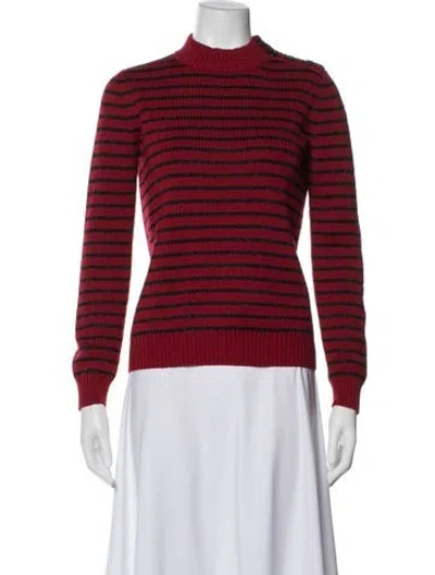 Pre-owned Saint Laurent 2019 Striped Sweater In Red