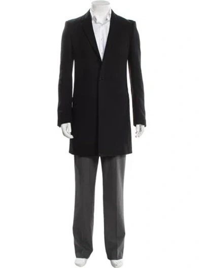 Pre-owned Saint Laurent 2019 Wool Overcoat In Black