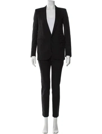 Pre-owned Saint Laurent 2019 Wool Pantsuit In Black