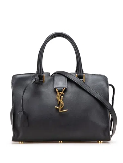 Pre-owned Saint Laurent 2020 Baby Leather Monogram Cabas Satchel