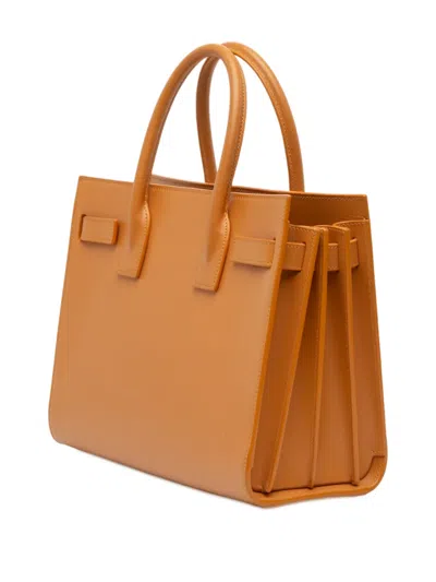 Pre-owned Saint Laurent 2020 Baby Leather Sac De Jour Satchel In Brown