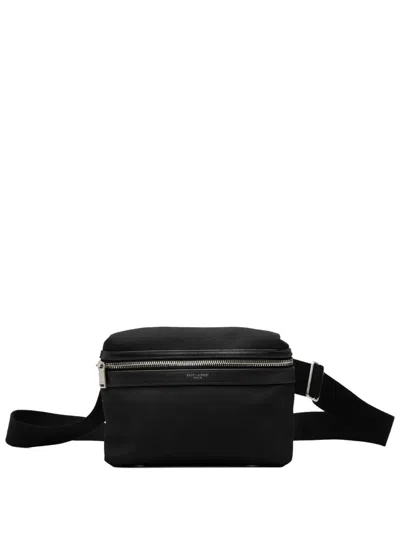Pre-owned Saint Laurent 2020 Canvas City Belt Bag In Black