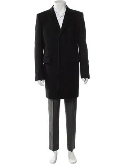 Pre-owned Saint Laurent 2020 Cashmere Overcoat In Black