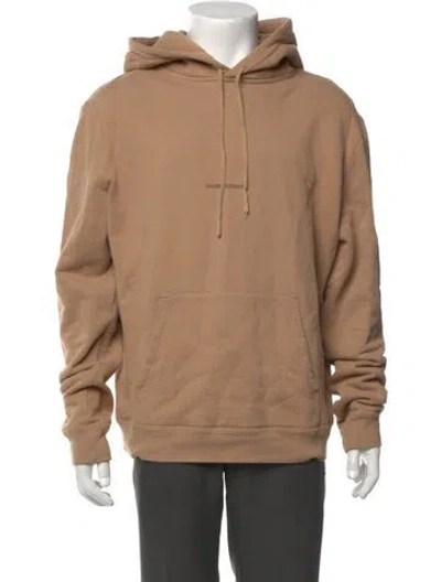 Pre-owned Saint Laurent 2020 Graphic Print Hoodie In Brown