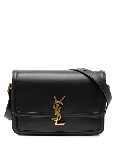 Pre-owned Saint Laurent 2020 Medium Calfskin Solferino Satchel In Box Crossbody Bag In Black