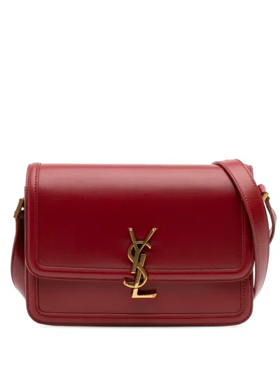 Pre-owned Saint Laurent 2020 Medium Calfskin Solferino Satchel In Box Crossbody Bag In Red