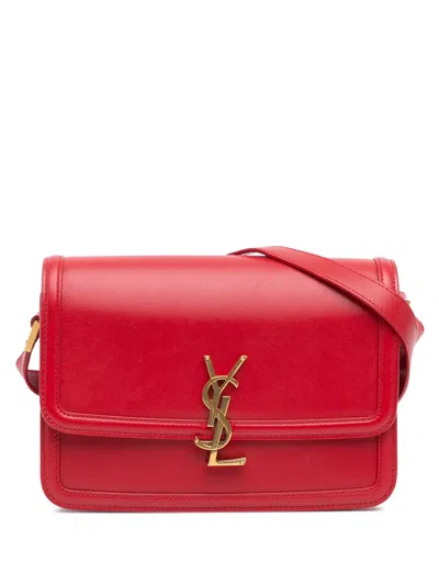 Pre-owned Saint Laurent 2020 Medium Leather Solferino Satchel In Box Crossbody Bag In Red