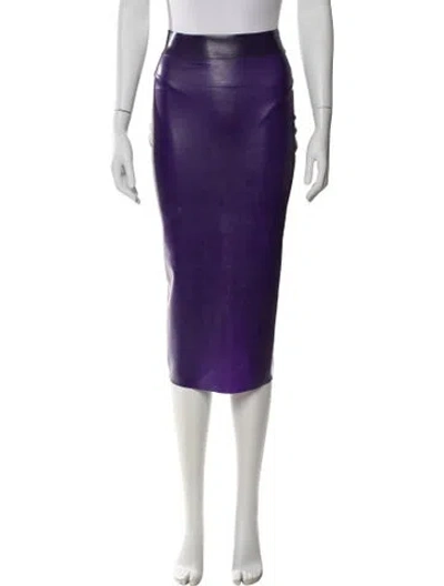 Pre-owned Saint Laurent 2020 Midi Length Skirt In Purple
