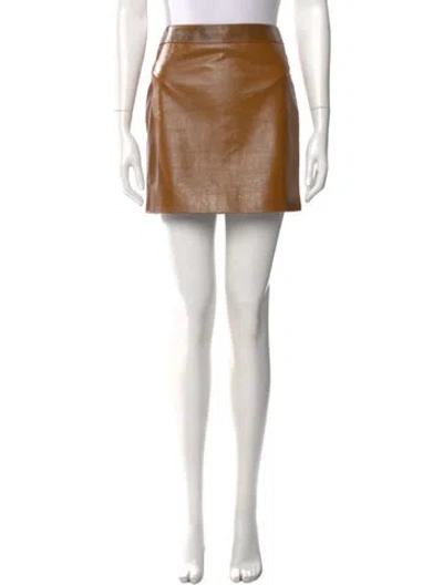 Pre-owned Saint Laurent 2020 Mini Skirt In Brown