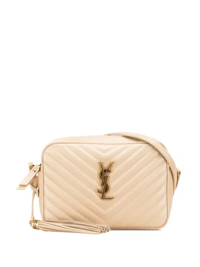 Pre-owned Saint Laurent 2020 Quilted Leather Lou Camera Bag Crossbody Bag In Brown