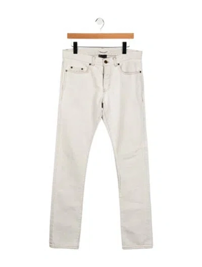 Pre-owned Saint Laurent 2020 Slim Fit Jeans In White