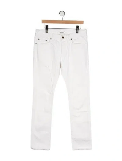 Pre-owned Saint Laurent 2020 Slim Fit Jeans In White