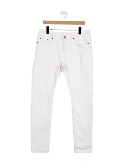 Pre-owned Saint Laurent 2020 Slim Fit Jeans In White
