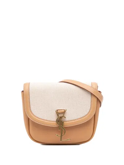 Pre-owned Saint Laurent 2020 Small Calfskin Kaia Crossbody Bag In 褐色