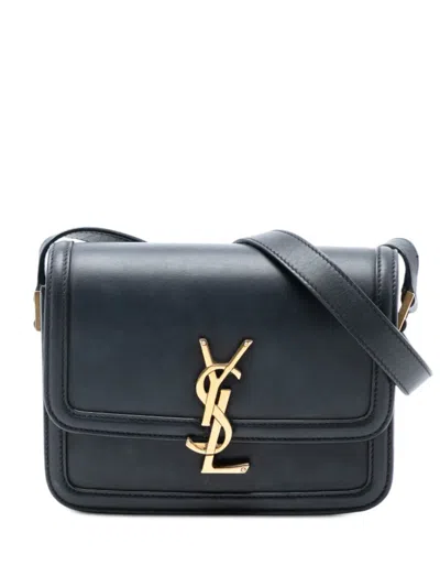Pre-owned Saint Laurent 2020 Small Calfskin Solferino Satchel In Box Crossbody Bag In Black