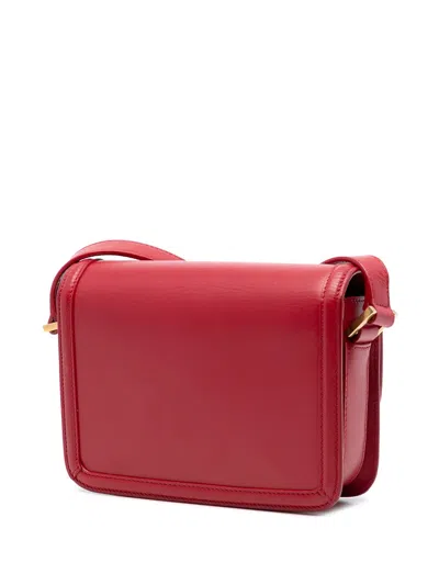 Pre-owned Saint Laurent 2020 Small Calfskin Solferino Satchel In Box Crossbody Bag In Red