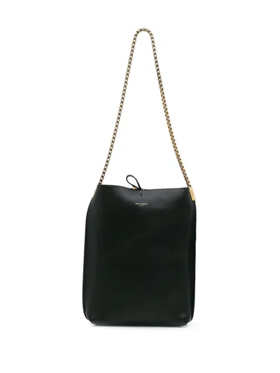 Pre-owned Saint Laurent 2020 Small Calfskin Suzanne Hobo Shoulder Bag In Black