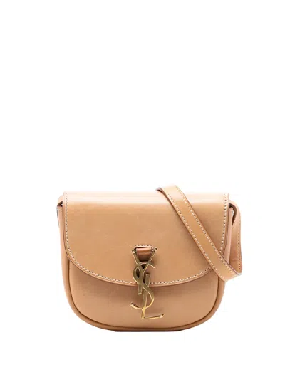 Pre-owned Saint Laurent 2020 Small Leather Kaia Crossbody Bag In Brown