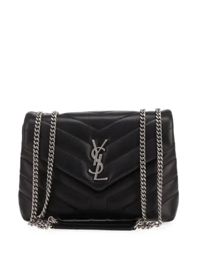 Pre-owned Saint Laurent 2020' Small Loulou Chevron Quilted Shoulder Bag In Black