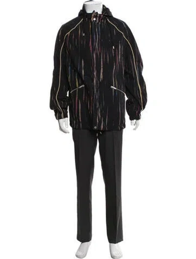 Pre-owned Saint Laurent 2020 Striped Parka In Black