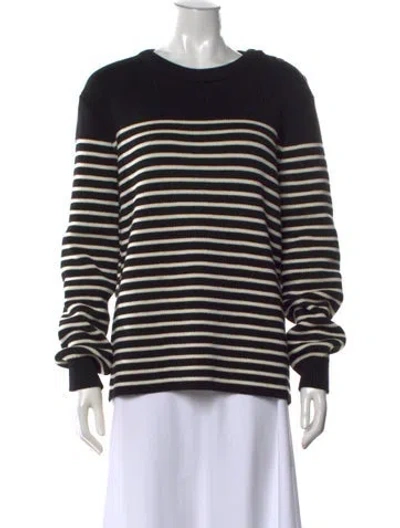 Pre-owned Saint Laurent 2020 Striped Sweater In Black