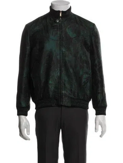 Pre-owned Saint Laurent 2020 Teddy Jungle Jacquard Bomber Jacket W/ Tags