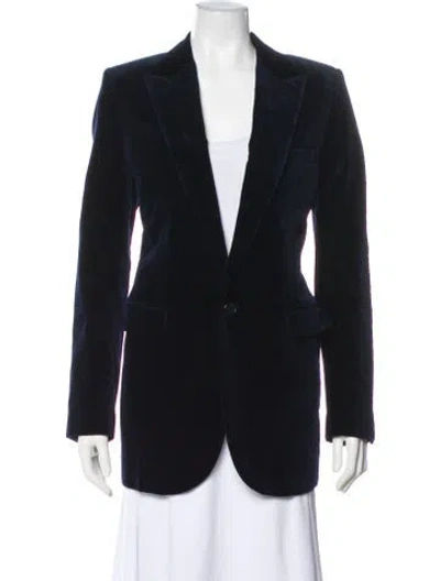 Pre-owned Saint Laurent 2020 Velvet Blazer W/ Tags In Black