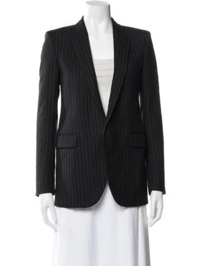 Pre-owned Saint Laurent 2020 Virgin Wool Blazer In Black