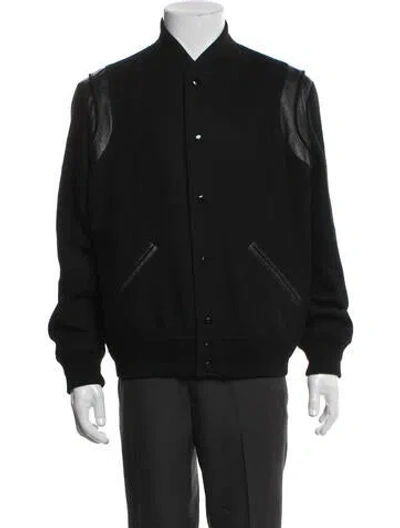 Pre-owned Saint Laurent 2020 Wool Bomber Jacket In Black