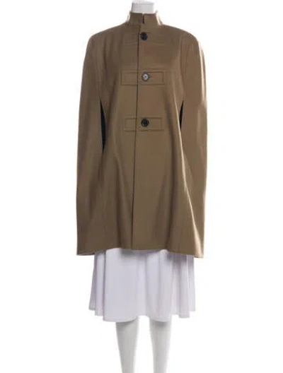 Pre-owned Saint Laurent 2020 Wool Cape W/ Tags In Brown