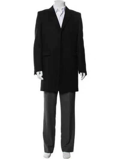 Pre-owned Saint Laurent 2020 Wool Overcoat In Black