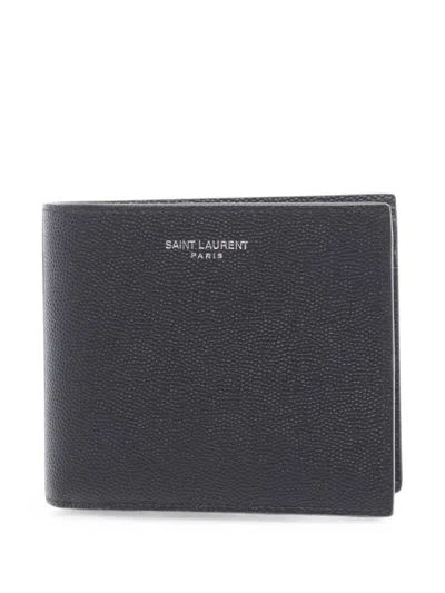 Pre-owned Saint Laurent 2020s Bi-fold Leather Wallet In Black