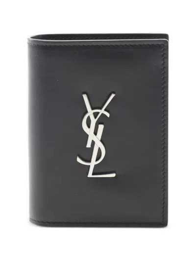 Pre-owned Saint Laurent 2020s Cassandra Card Case In Black